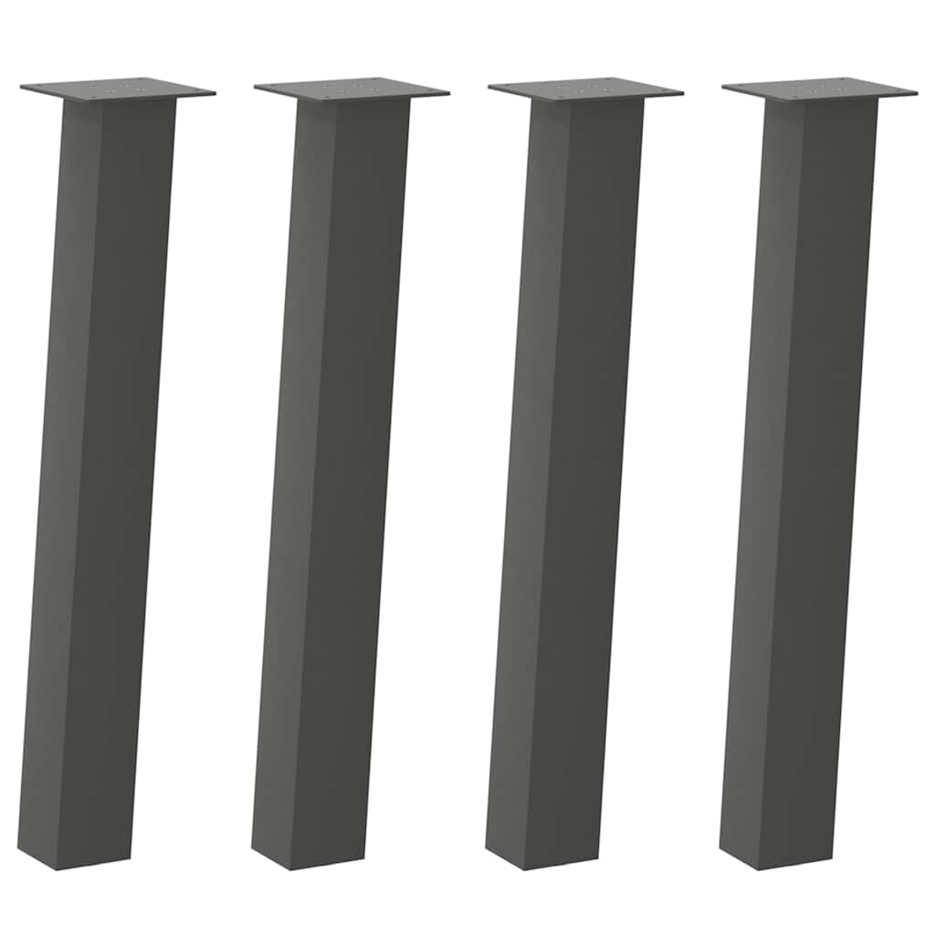 vidaXL Nogi do stołu konsolowego 4 szt. Antracyt 72 cm Stal