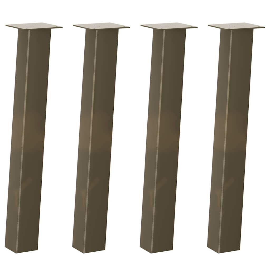 vidaXL Nogi do stołu konsolowego 4 szt. Naturalna stal 72 cm Stal