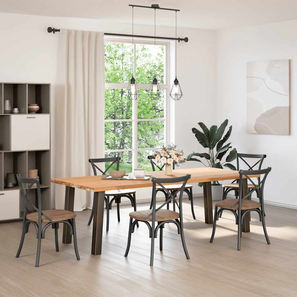 vidaXL Nogi do stołu konsolowego 4 szt. Naturalna stal 72 cm Stal