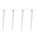 vidaXL Nogi do stolika kawowego w kształcie stożka 4 szt. Białe 30-31 cm Stal