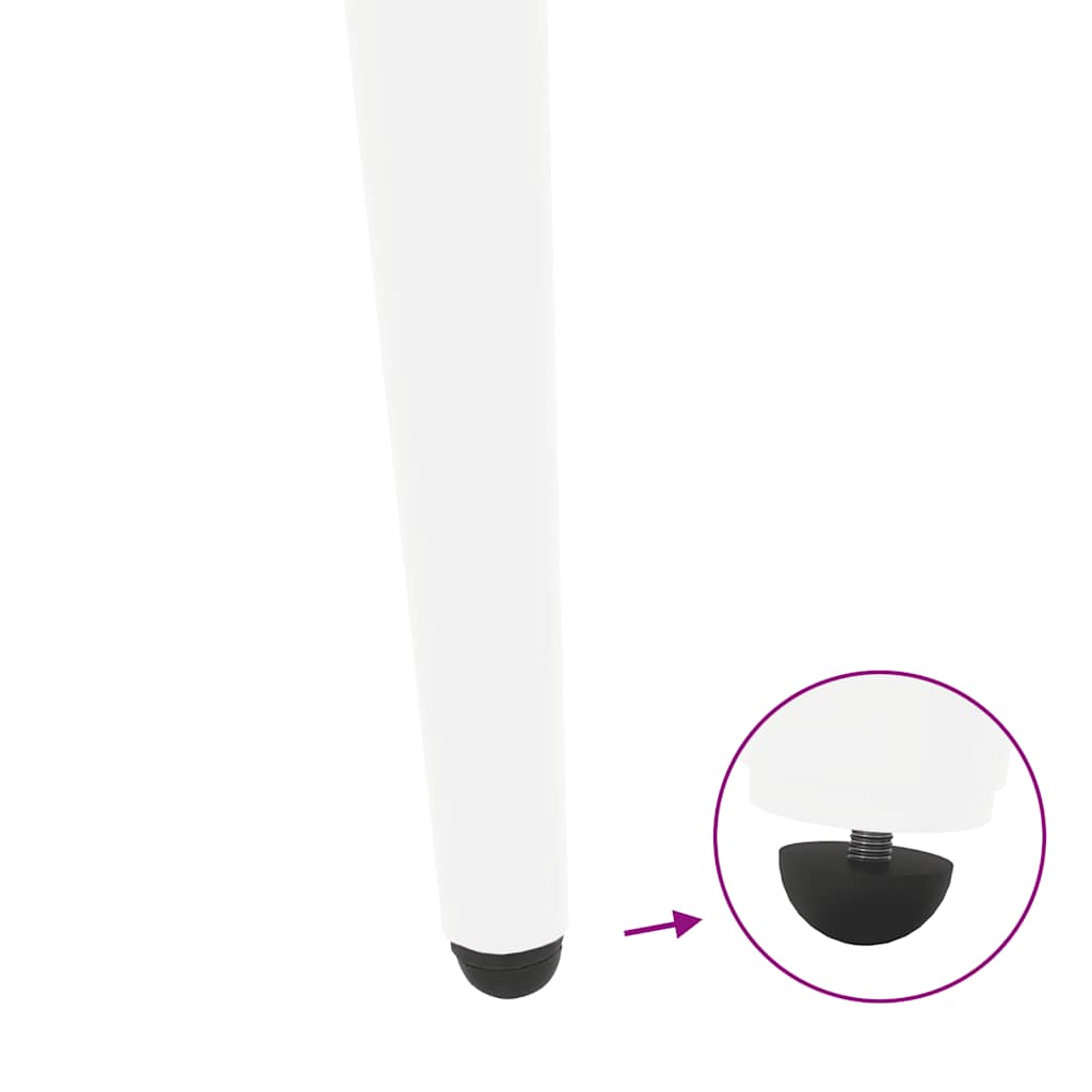 vidaXL Nogi do stolika kawowego w kształcie stożka 4 szt. Białe 30-31 cm Stal