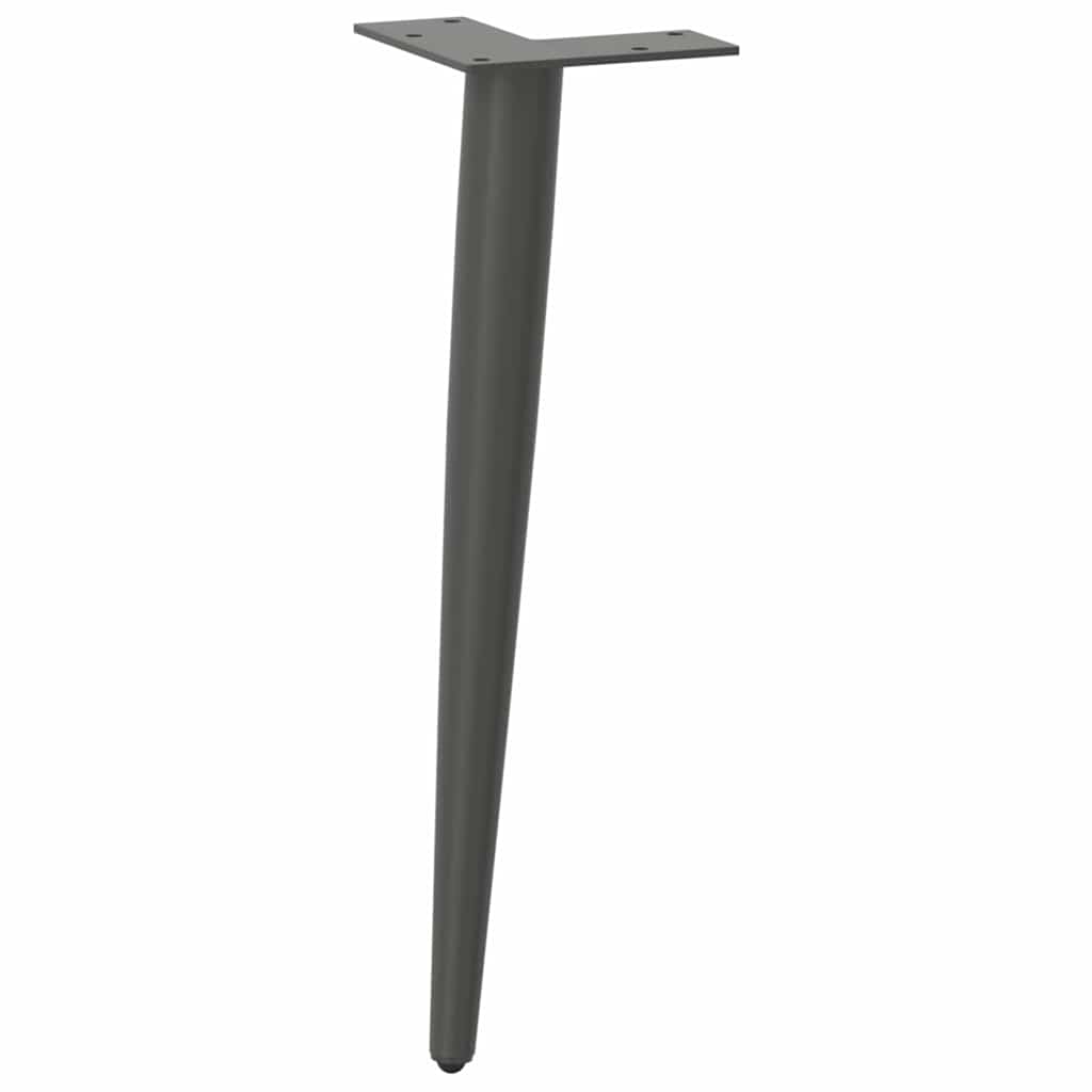 vidaXL Nogi do stolika kawowego w kształcie stożka 4 szt. Antracyt 30-31 cm Stal