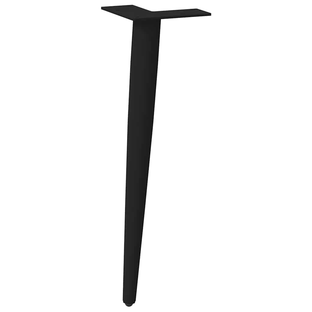 vidaXL Nogi do stolika kawowego w kształcie stożka 4 szt. Czarne 42-43 cm Stalowe