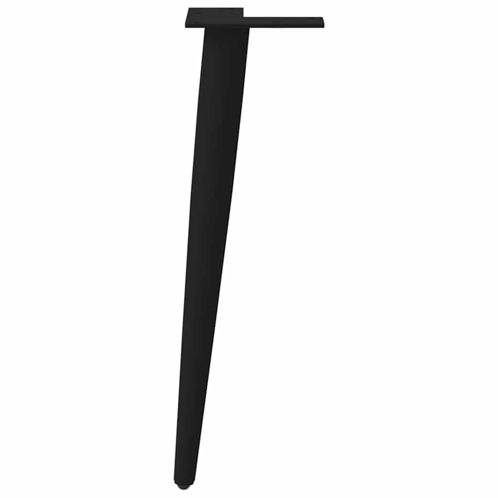 vidaXL Nogi do stolika kawowego w kształcie stożka 4 szt. Czarne 42-43 cm Stalowe