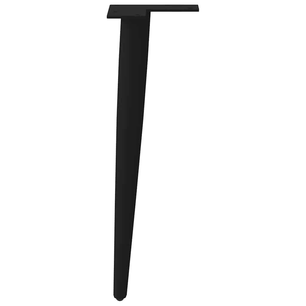 vidaXL Nogi do stolika kawowego w kształcie stożka 4 szt. Czarne 42-43 cm Stalowe