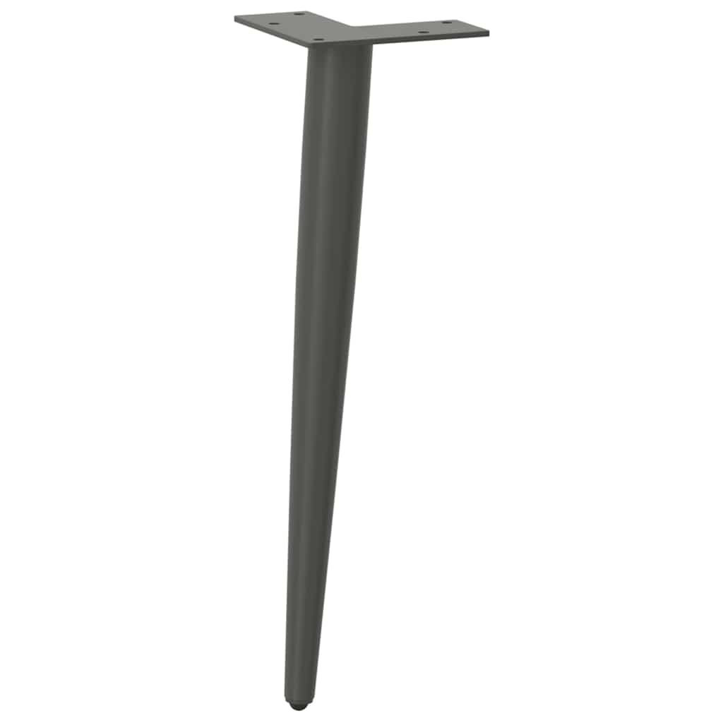 vidaXL Nogi do stolika kawowego w kształcie stożka 4 szt. Antracyt 42-43 cm Stal
