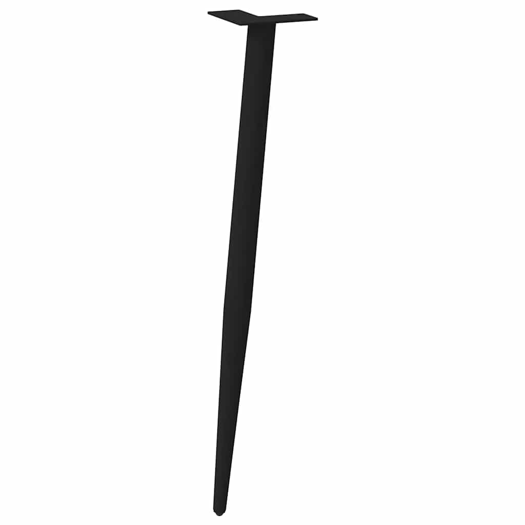 vidaXL Nogi do stołu konsolowego w kształcie stożka 4 szt. Czarne 72-73 cm Stalowe