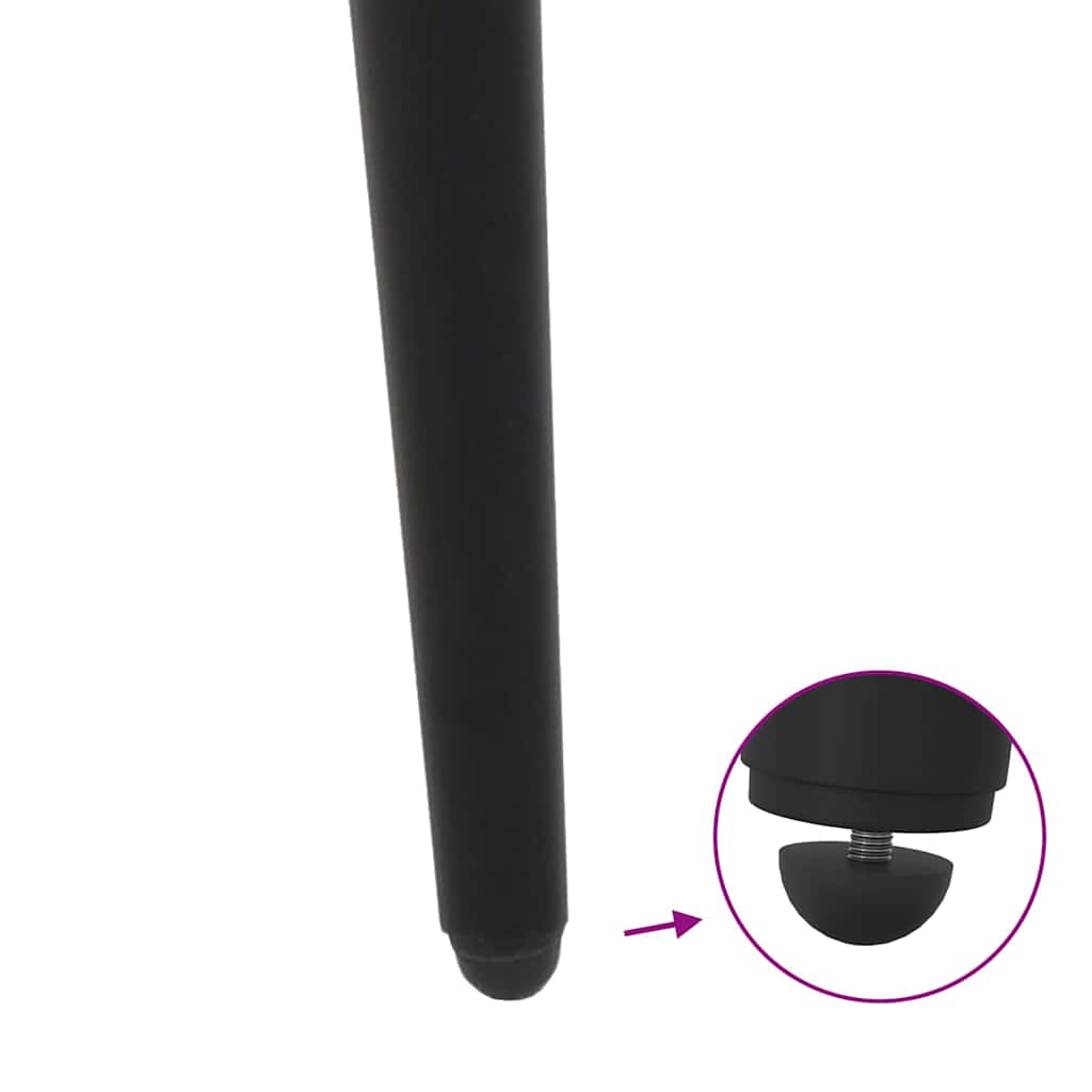 vidaXL Nogi do stołu konsolowego w kształcie stożka 4 szt. Czarne 72-73 cm Stalowe