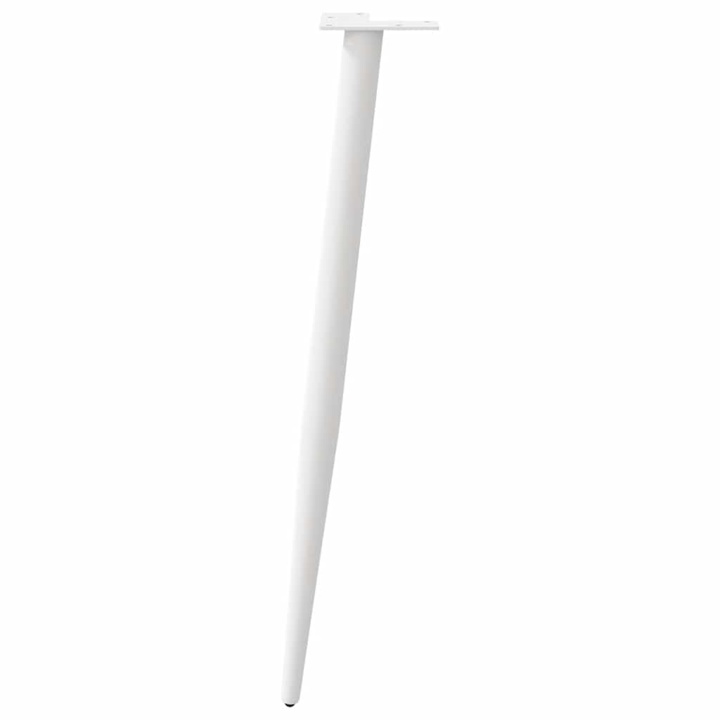 vidaXL Nogi do stołu konsolowego w kształcie stożka 4 szt. Białe 72-73 cm Stalowe