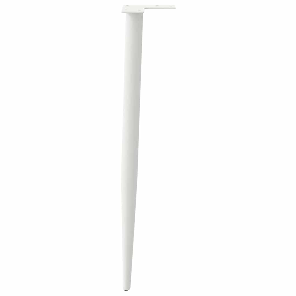 vidaXL Nogi do stołu konsolowego w kształcie stożka 4 szt. Białe 72-73 cm Stalowe