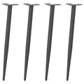 vidaXL Nogi do stołu konsolowego w kształcie stożka 4 szt. Antracyt 72-73 cm Stal