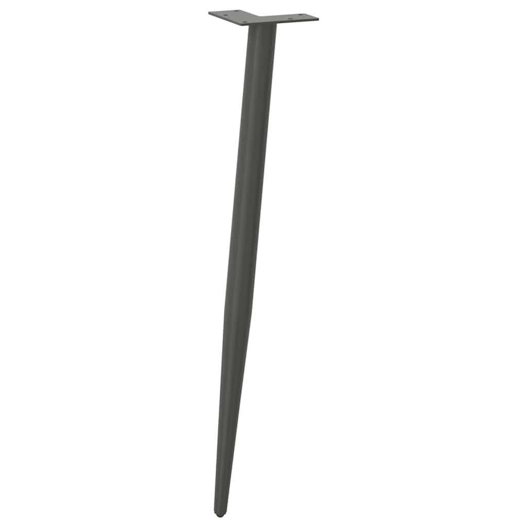 vidaXL Nogi do stołu konsolowego w kształcie stożka 4 szt. Antracyt 72-73 cm Stal