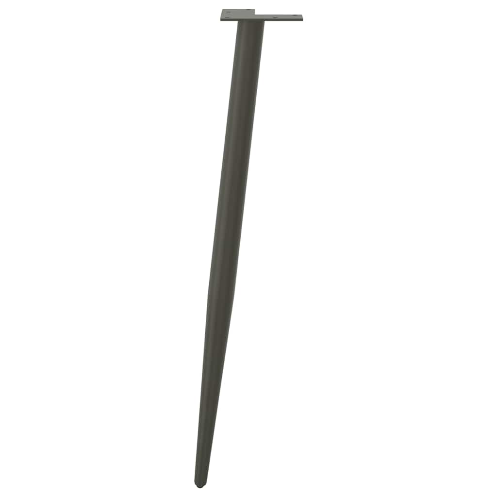 vidaXL Nogi do stołu konsolowego w kształcie stożka 4 szt. Antracyt 72-73 cm Stal