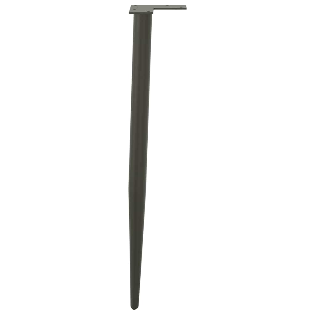 vidaXL Nogi do stołu konsolowego w kształcie stożka 4 szt. Antracyt 72-73 cm Stal