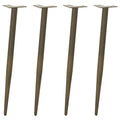 vidaXL Nogi do stołu konsolowego w kształcie stożka 4 szt. Naturalna stal 72-73 cm Stal