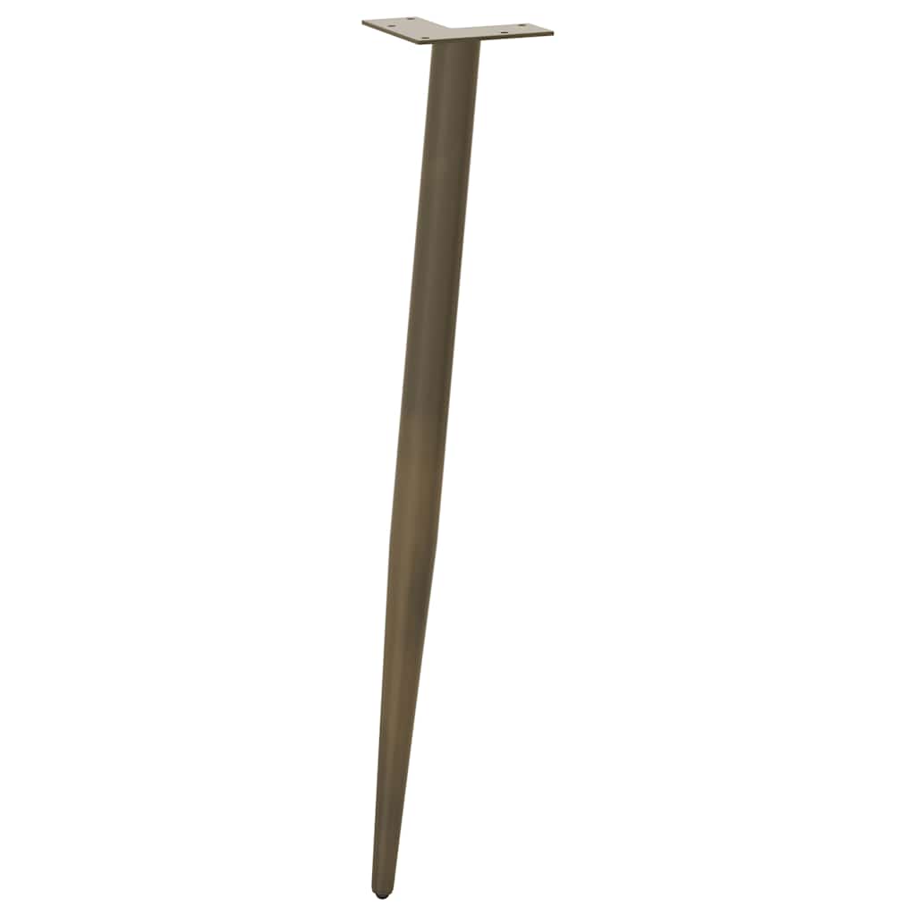 vidaXL Nogi do stołu konsolowego w kształcie stożka 4 szt. Naturalna stal 72-73 cm Stal