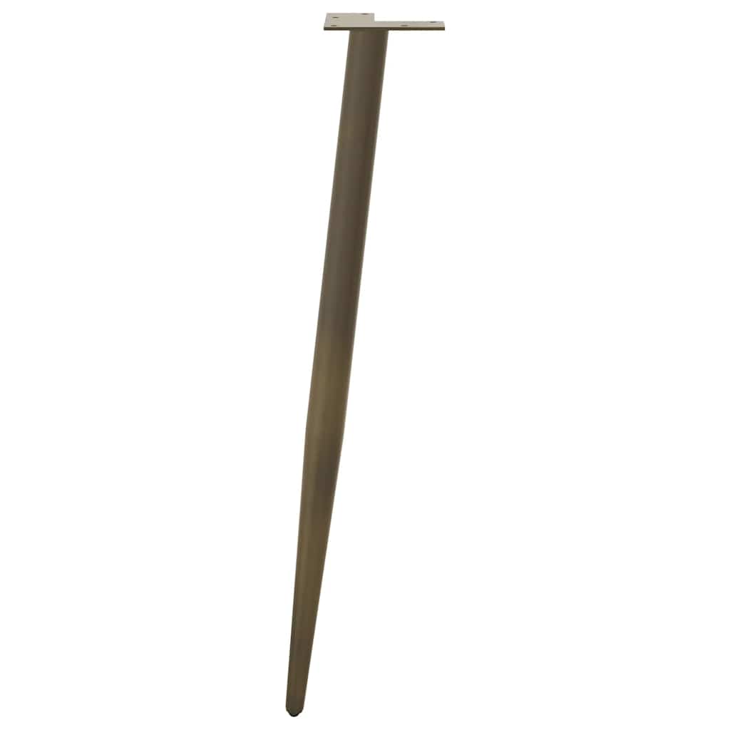 vidaXL Nogi do stołu konsolowego w kształcie stożka 4 szt. Naturalna stal 72-73 cm Stal
