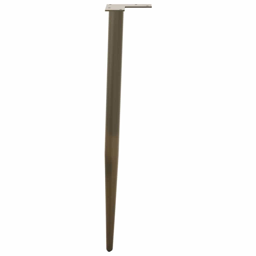 vidaXL Nogi do stołu konsolowego w kształcie stożka 4 szt. Naturalna stal 72-73 cm Stal