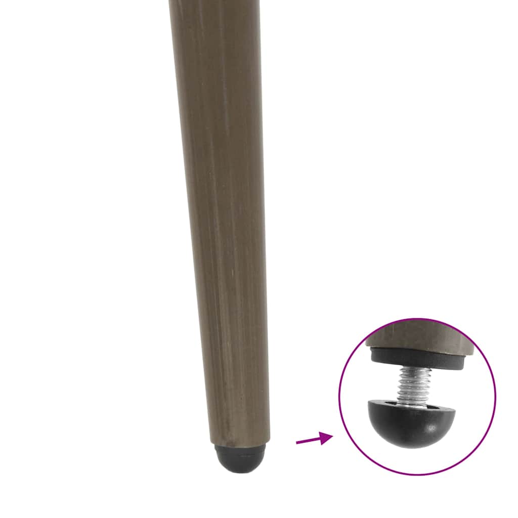 vidaXL Nogi do stołu konsolowego w kształcie stożka 4 szt. Naturalna stal 72-73 cm Stal