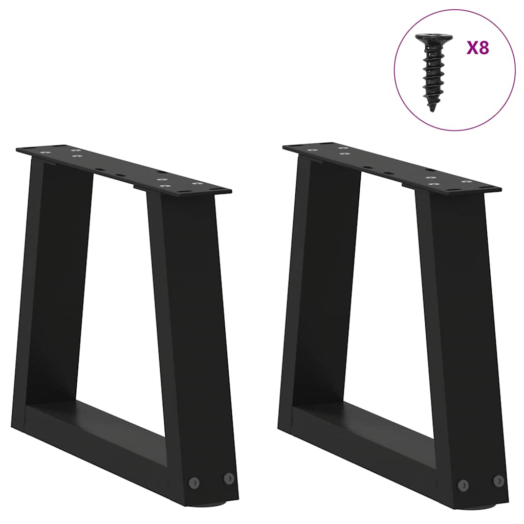 vidaXL Nogi do stolika kawowego w kształcie litery V 2 szt. Czarne 30x(30-31,3) cm Stal