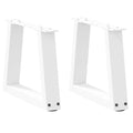 vidaXL Nogi do stolika kawowego w kształcie litery V 2 szt. Białe 30x(30-31,3) cm Stal