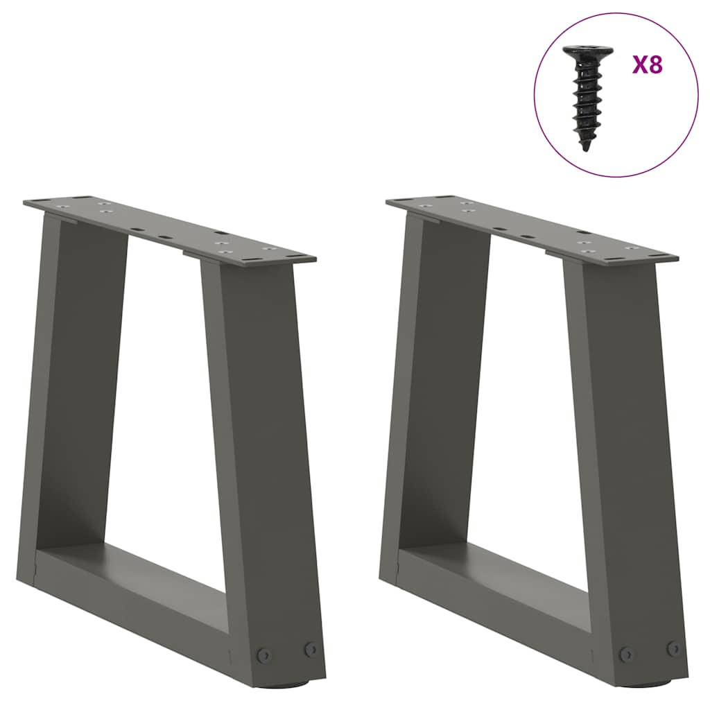 vidaXL Nogi do stolika kawowego w kształcie litery V 2 szt. Antracyt 30x(30-31,3) cm Stal