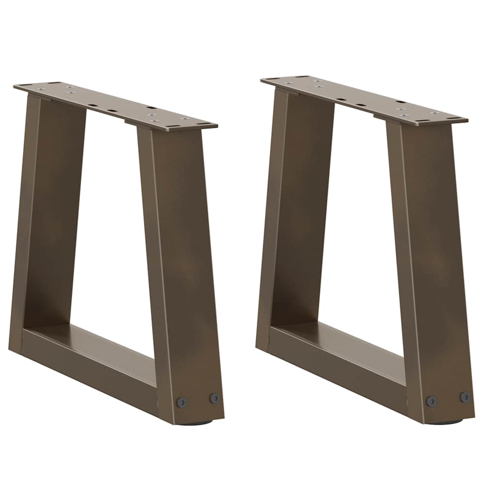 vidaXL Nogi do stolika kawowego w kształcie litery V 2 szt. Naturalna stal 30x(30-31,3) cm Stal