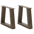 vidaXL Nogi do stolika kawowego w kształcie litery V 2 szt. Naturalna stal 30x(30-31,3) cm Stal