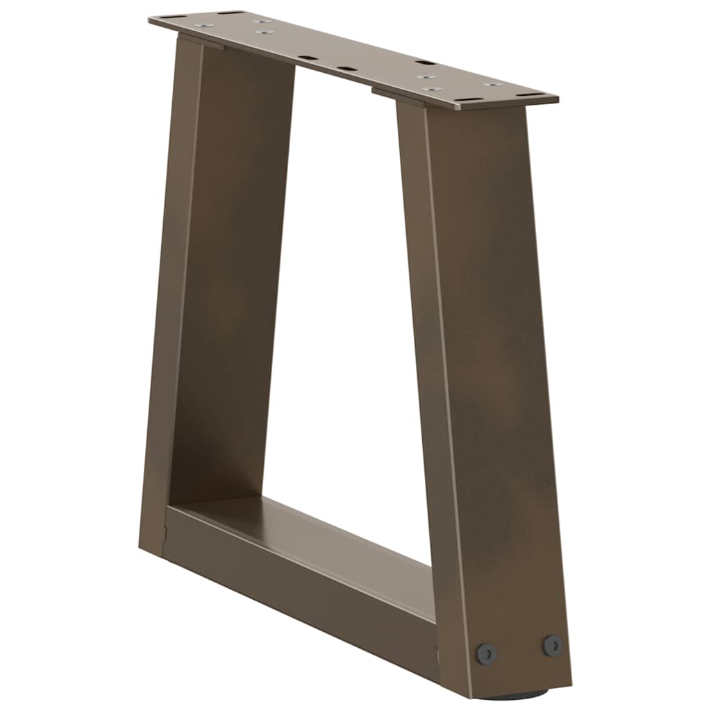 vidaXL Nogi do stolika kawowego w kształcie litery V 2 szt. Naturalna stal 30x(30-31,3) cm Stal