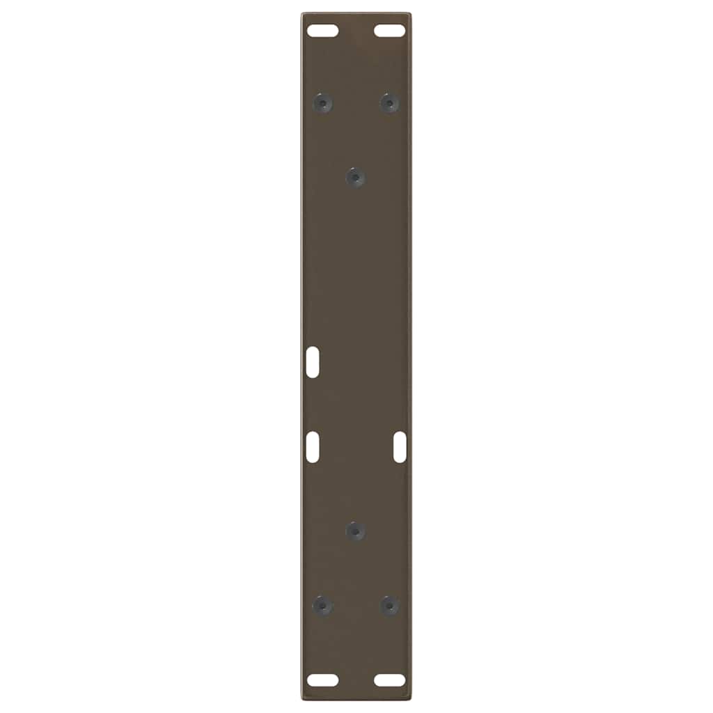 vidaXL Nogi do stolika kawowego w kształcie litery V 2 szt. Naturalna stal 30x(30-31,3) cm Stal