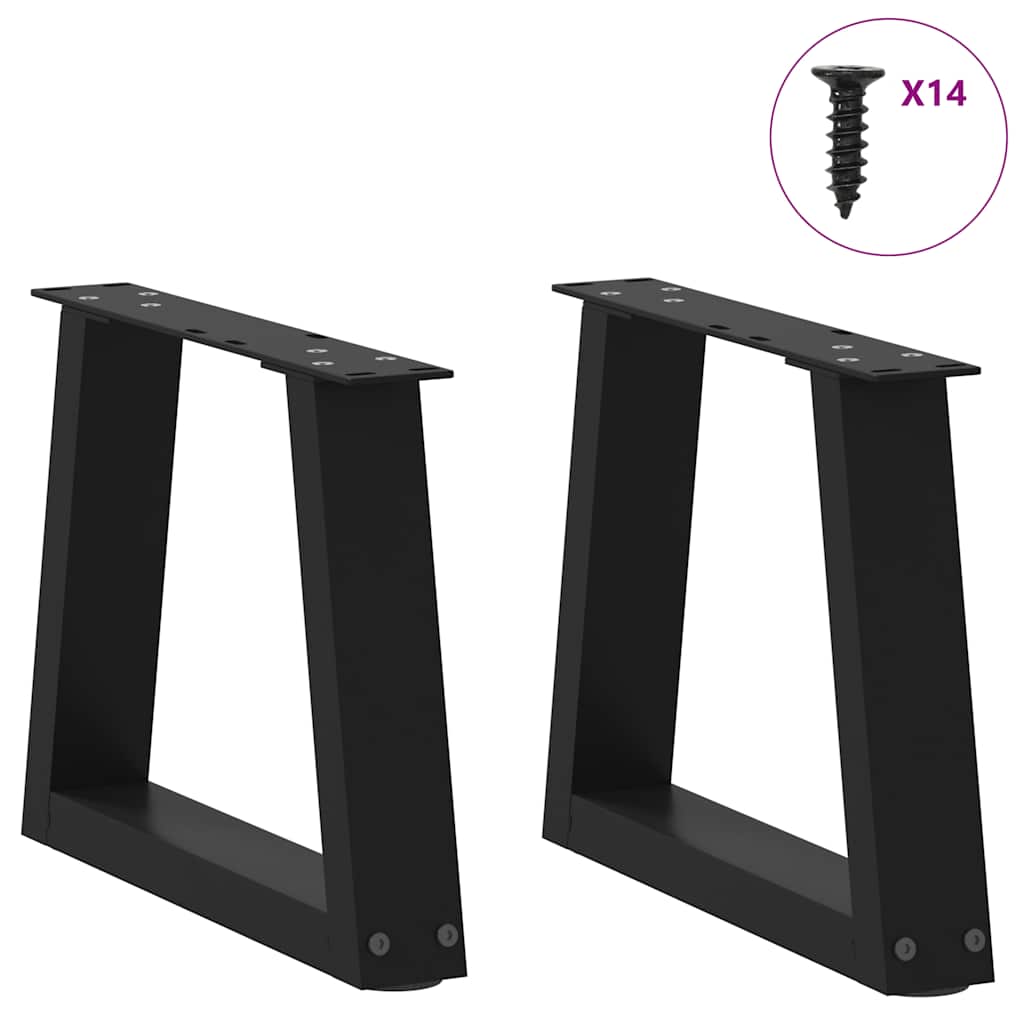 vidaXL Nogi do stolika kawowego w kształcie litery V 2 szt. Czarne 40x(30-31,3) cm Stal
