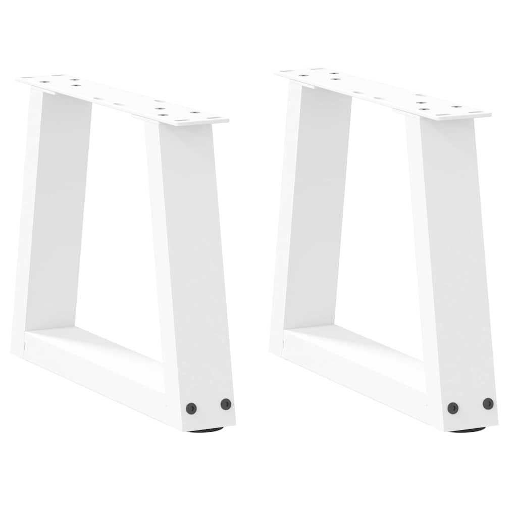 vidaXL Nogi do stolika kawowego w kształcie litery V 2 szt. Białe 40x(30-31,3) cm Stal