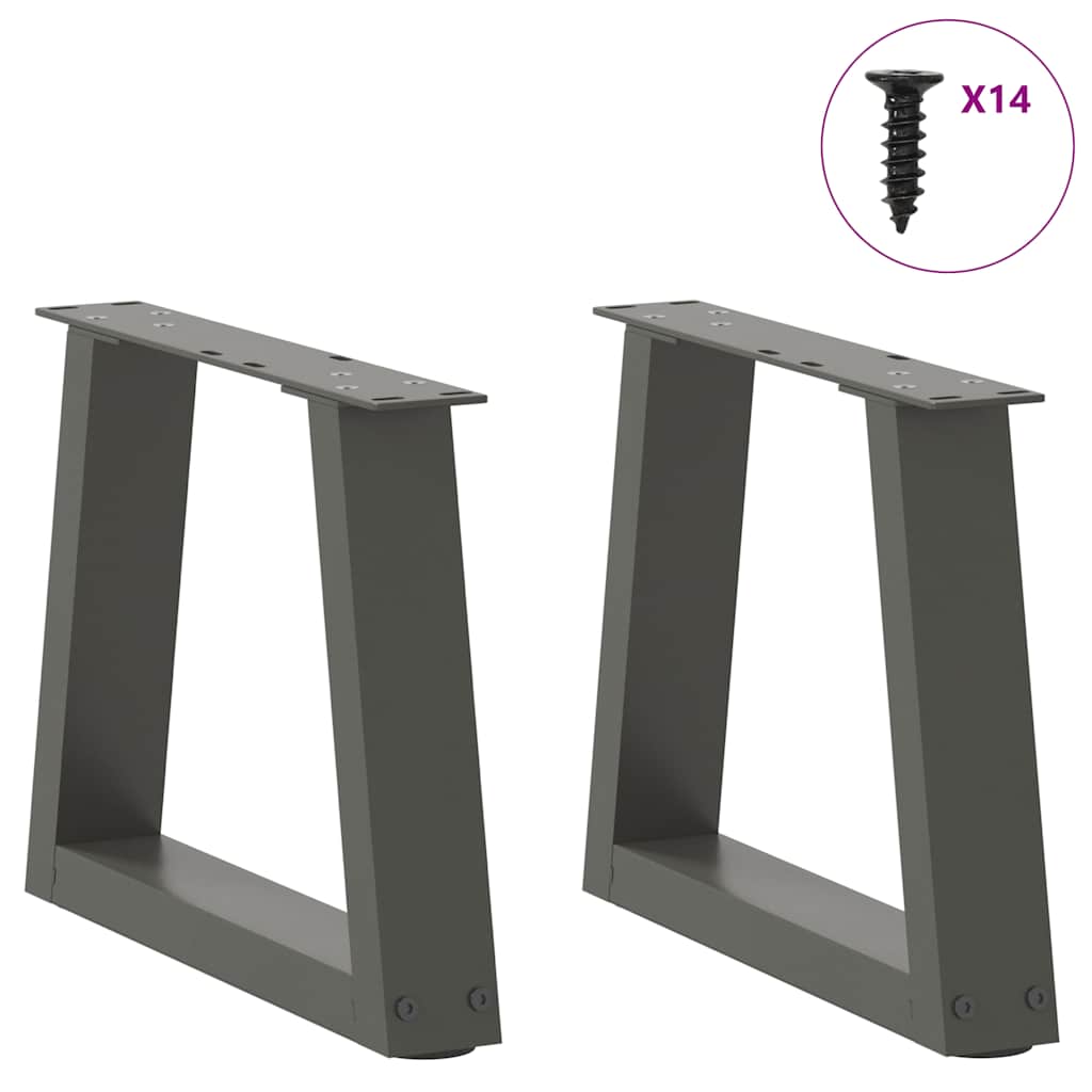 vidaXL Nogi do stolika kawowego w kształcie litery V 2 szt. Antracyt 40x(30-31,3) cm Stal