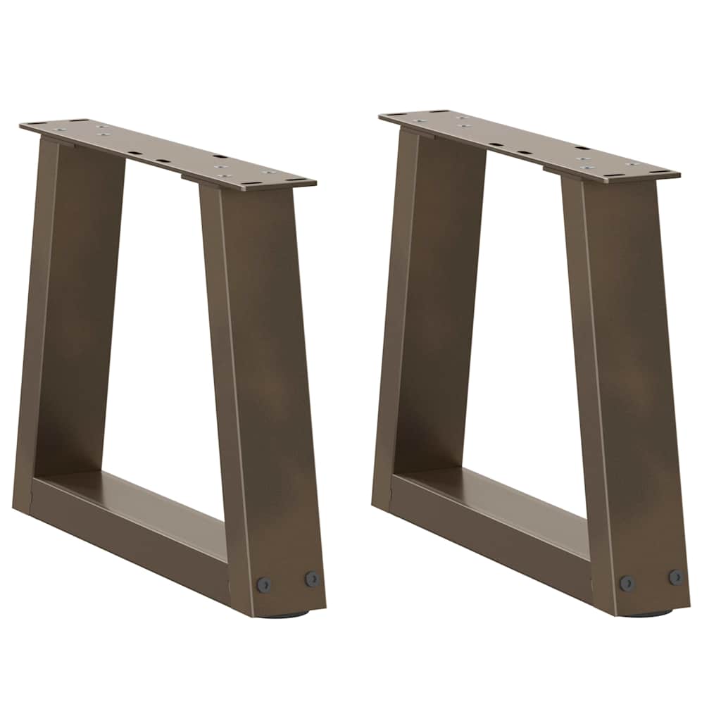 vidaXL Nogi do stolika kawowego w kształcie litery V 2 szt. Naturalna stal 40x(30-31,3) cm Stal