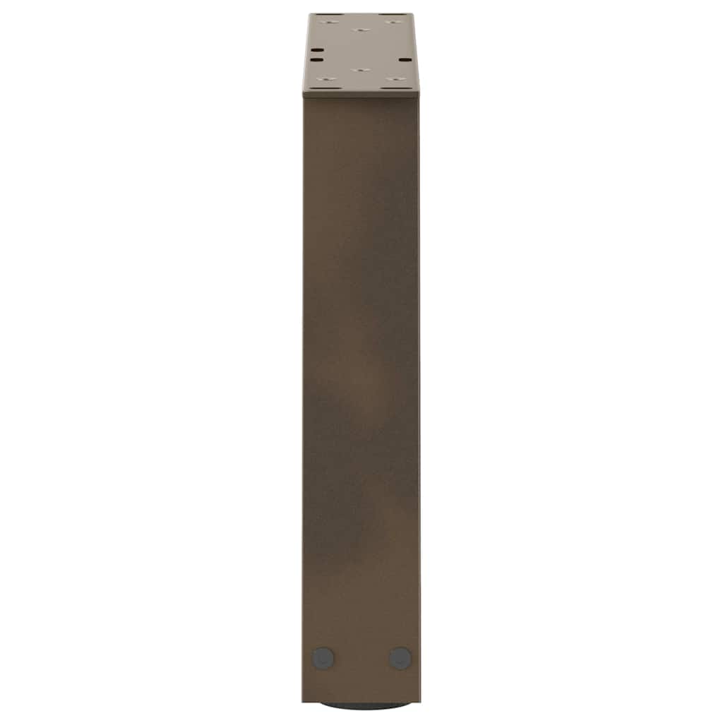 vidaXL Nogi do stolika kawowego w kształcie litery V 2 szt. Naturalna stal 40x(30-31,3) cm Stal