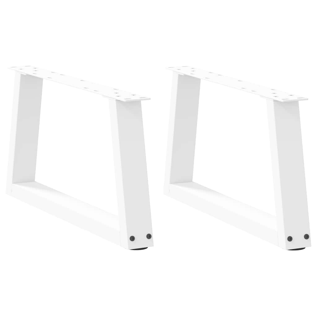 vidaXL Nogi do stolika kawowego w kształcie litery V 2 szt. Białe 50x(30-31,3) cm Stal