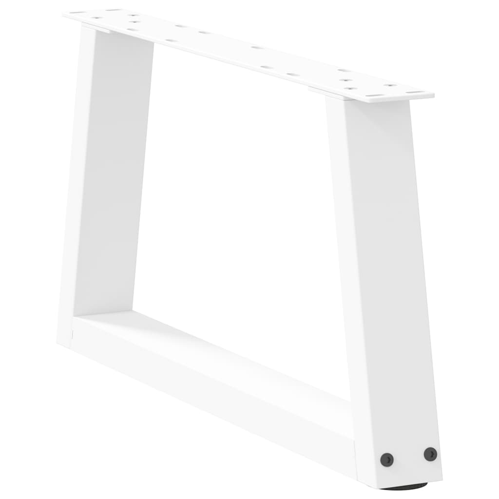 vidaXL Nogi do stolika kawowego w kształcie litery V 2 szt. Białe 50x(30-31,3) cm Stal