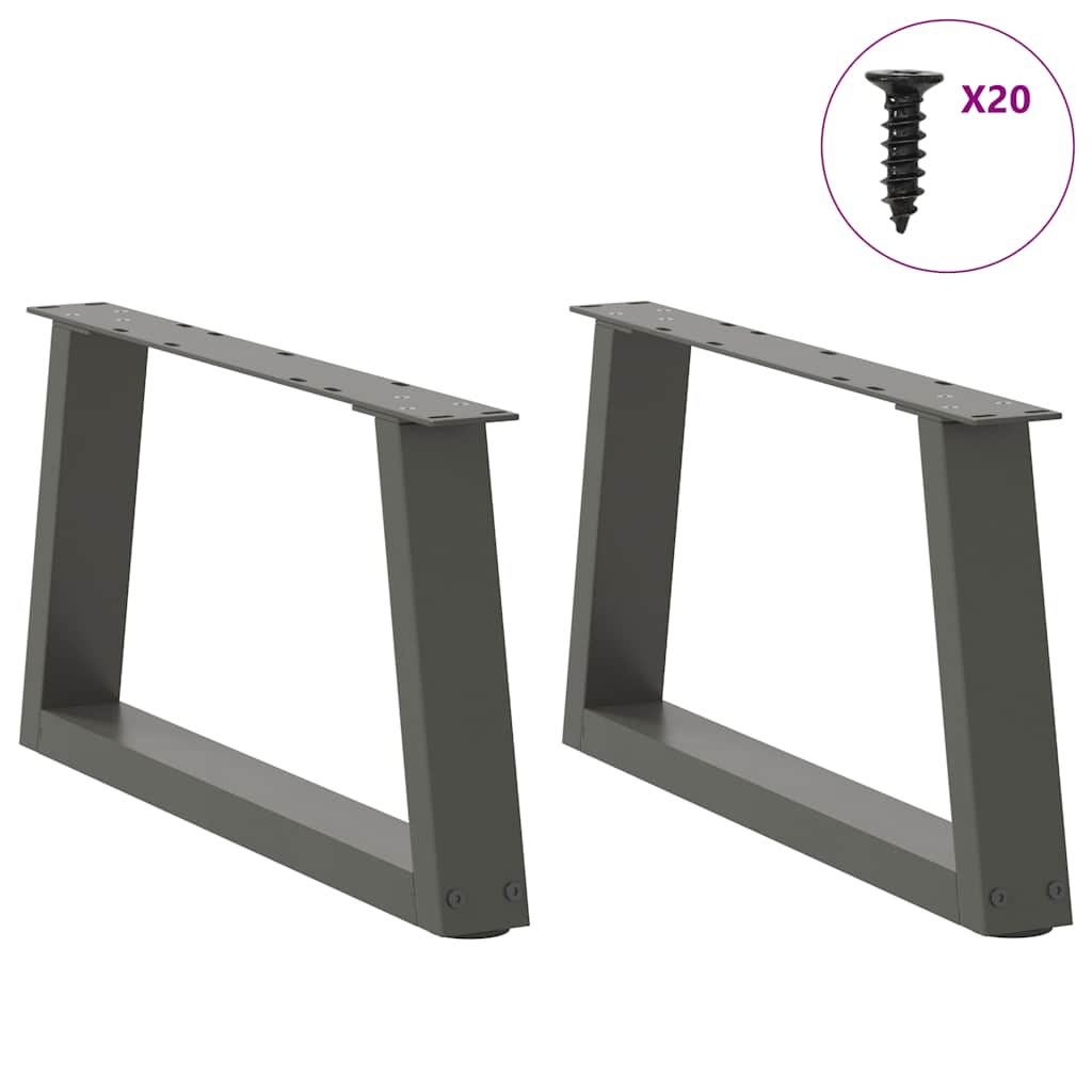 vidaXL Nogi do stolika kawowego w kształcie litery V 2 szt. Antracyt 50x(30-31,3) cm Stal
