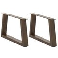 vidaXL Nogi do stolika kawowego w kształcie litery V 2 szt. Naturalna stal 60x(30-31,3) cm Stal