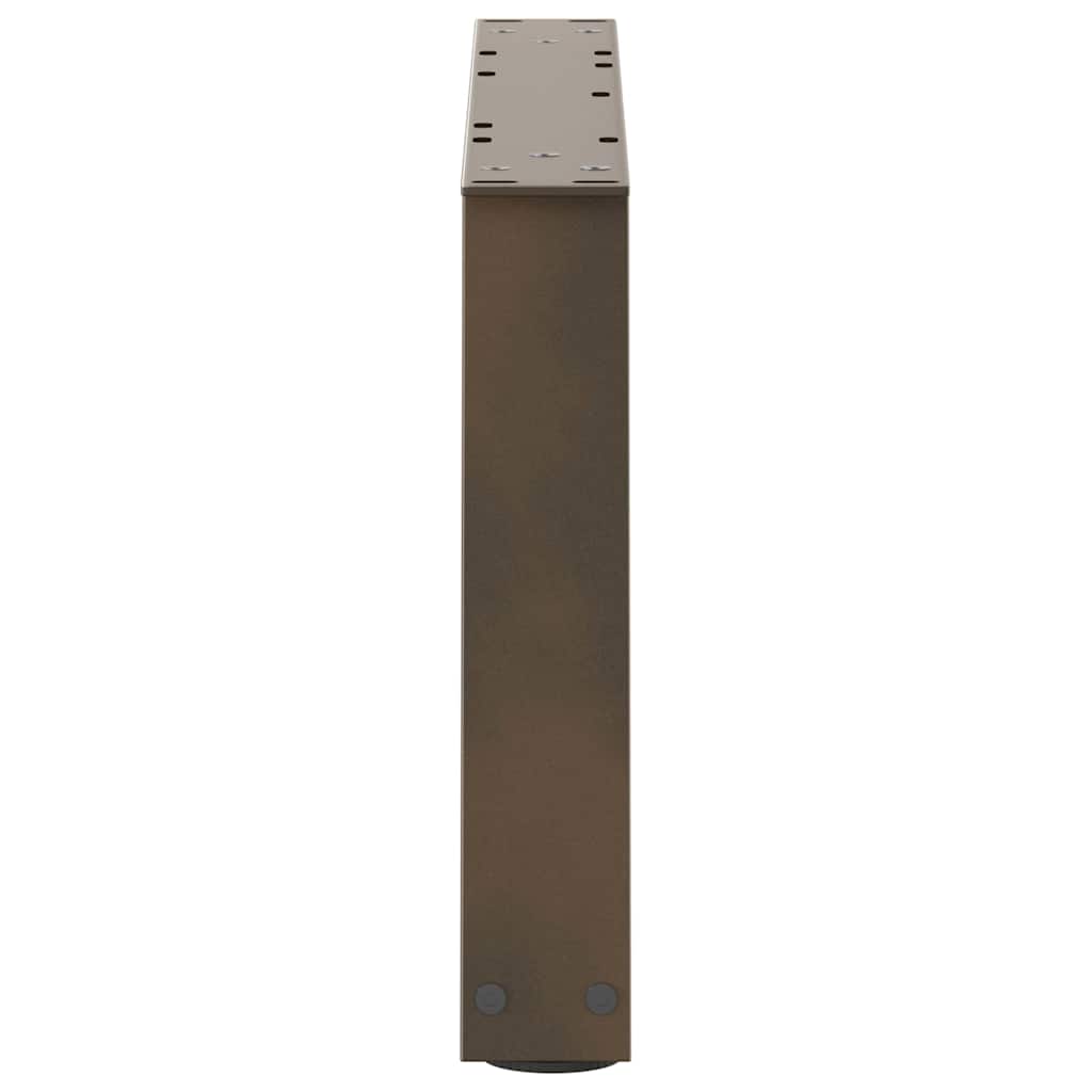 vidaXL Nogi do stolika kawowego w kształcie litery V 2 szt. Naturalna stal 60x(30-31,3) cm Stal