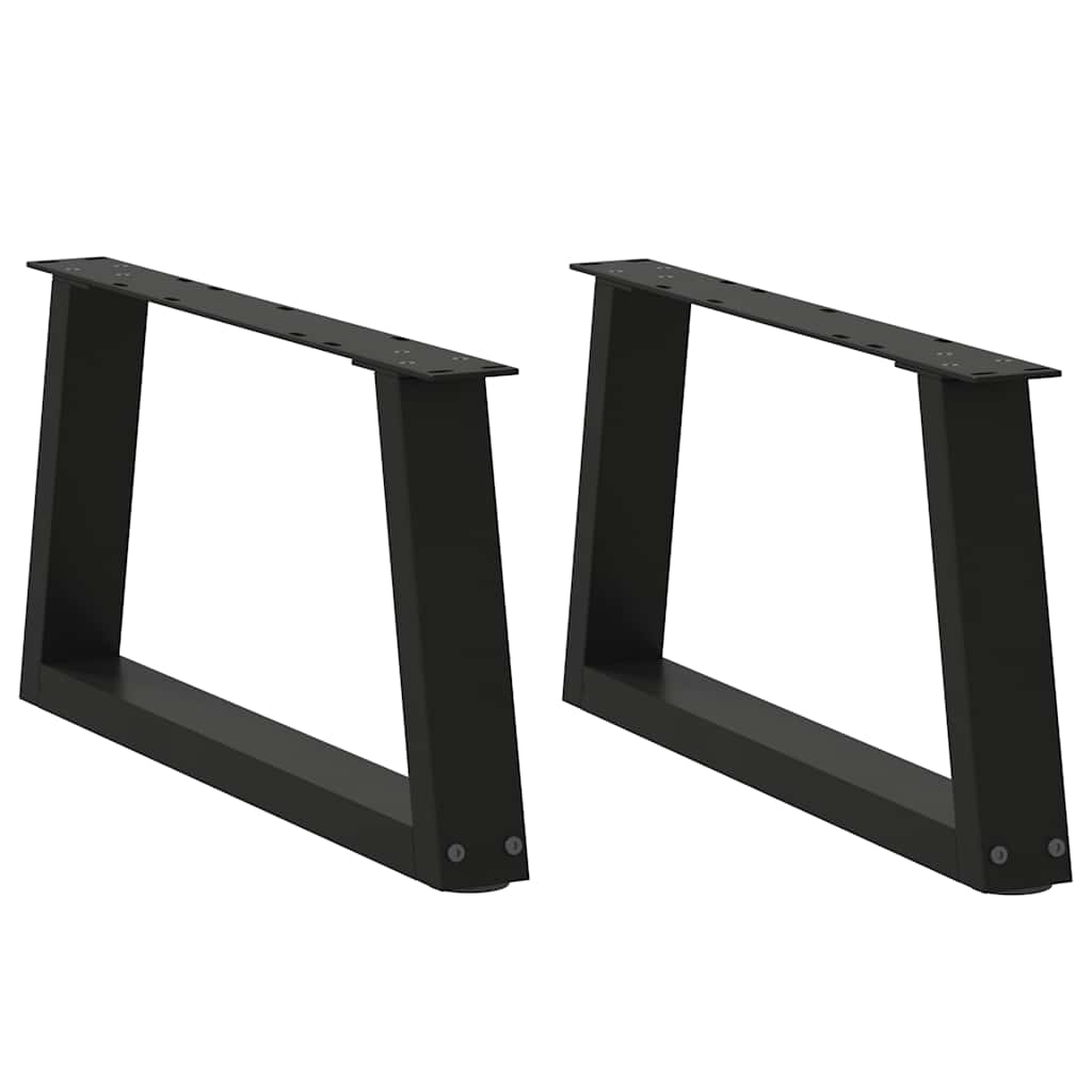 vidaXL Nogi do stolika kawowego w kształcie litery V 2 szt. Czarne 70x(30-31,3) cm Stalowe