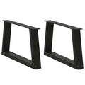 vidaXL Nogi do stolika kawowego w kształcie litery V 2 szt. Czarne 70x(30-31,3) cm Stalowe