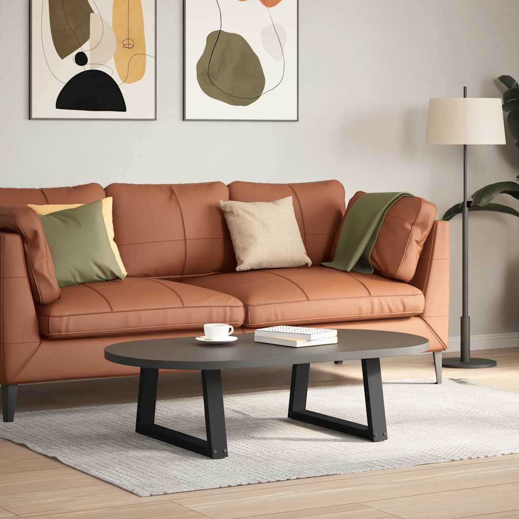 vidaXL Nogi do stolika kawowego w kształcie litery V 2 szt. Czarne 70x(30-31,3) cm Stalowe