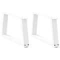 vidaXL Nogi do stolika kawowego w kształcie litery V 2 szt. Białe 70x(30-31,3) cm Stal