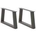 vidaXL Nogi do stolika kawowego w kształcie litery V 2 szt. Antracyt 70x(30-31,3) cm Stal