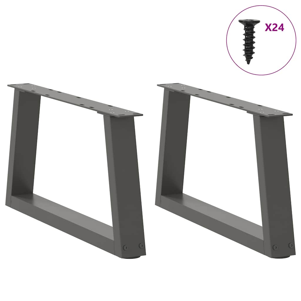 vidaXL Nogi do stolika kawowego w kształcie litery V 2 szt. Antracyt 70x(30-31,3) cm Stal