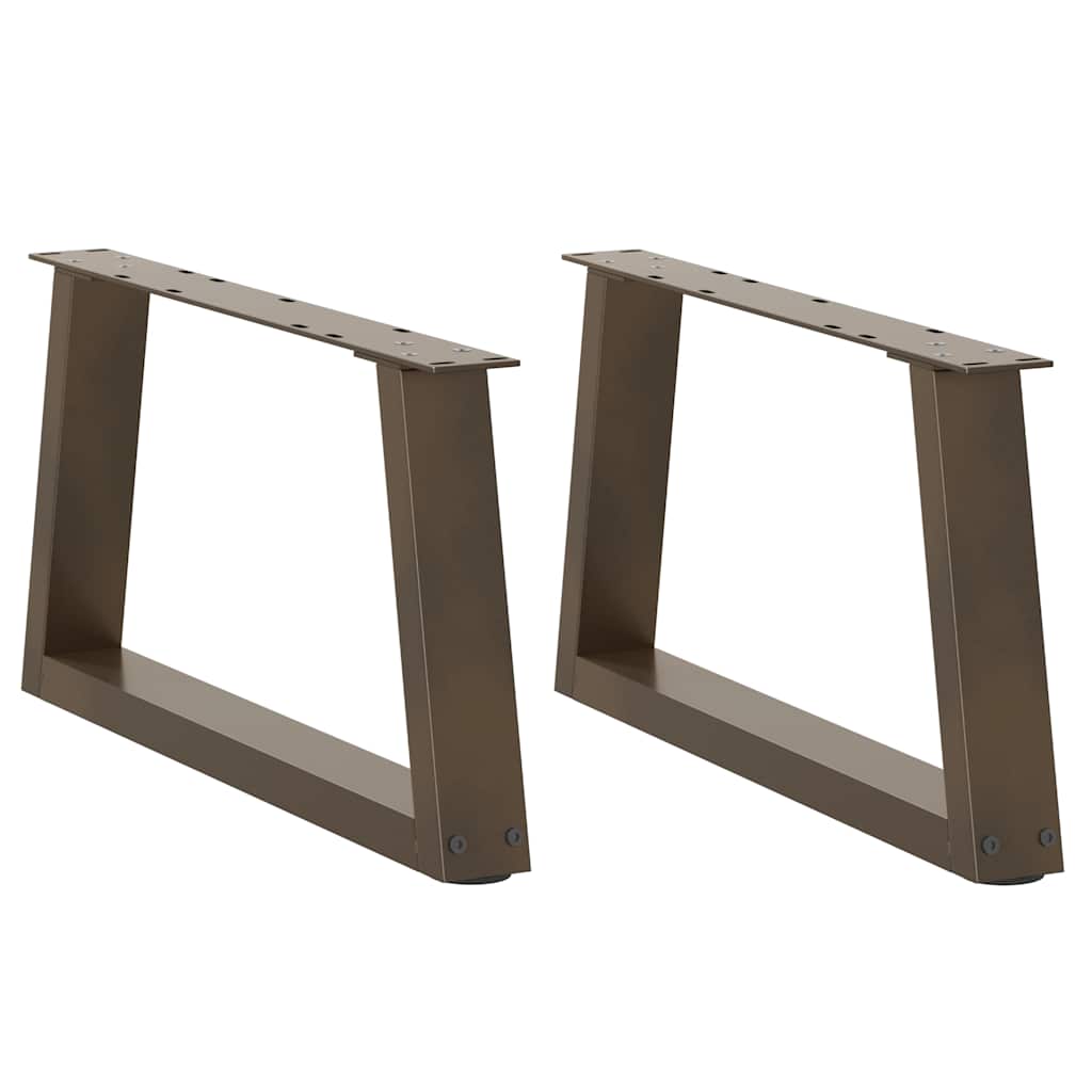 vidaXL Nogi do stolika kawowego w kształcie litery V 2 szt. Naturalna stal 70x(30-31,3) cm Stal