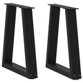 vidaXL Nogi do stolika kawowego w kształcie litery V 2 szt. Czarne 28x(42-43,3) cm Stal
