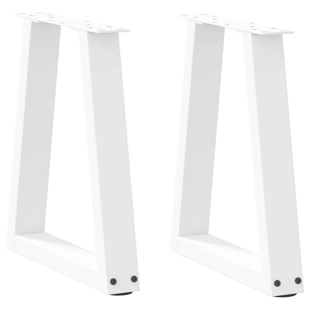 vidaXL Nogi do stolika kawowego w kształcie litery V 2 szt. Białe 28x(42-43,3) cm Stal
