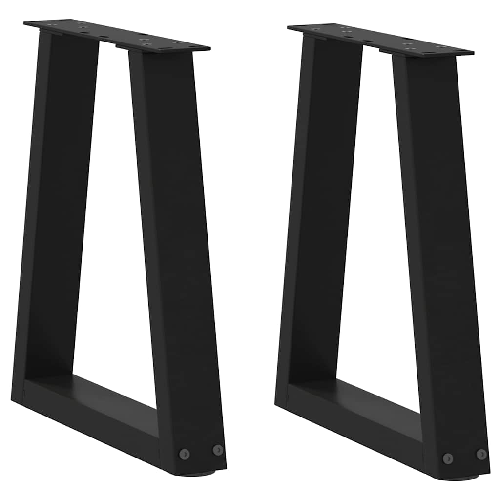 vidaXL Nogi do stolika kawowego w kształcie litery V 2 szt. Czarne 38x(42-43,3) cm Stalowe